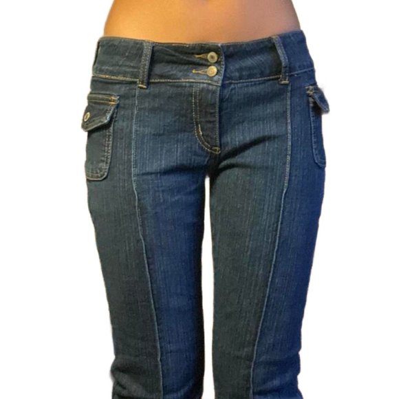 Brandy Melville Agatha Jeans one size  Distressed Blue - Picture 6 of 6